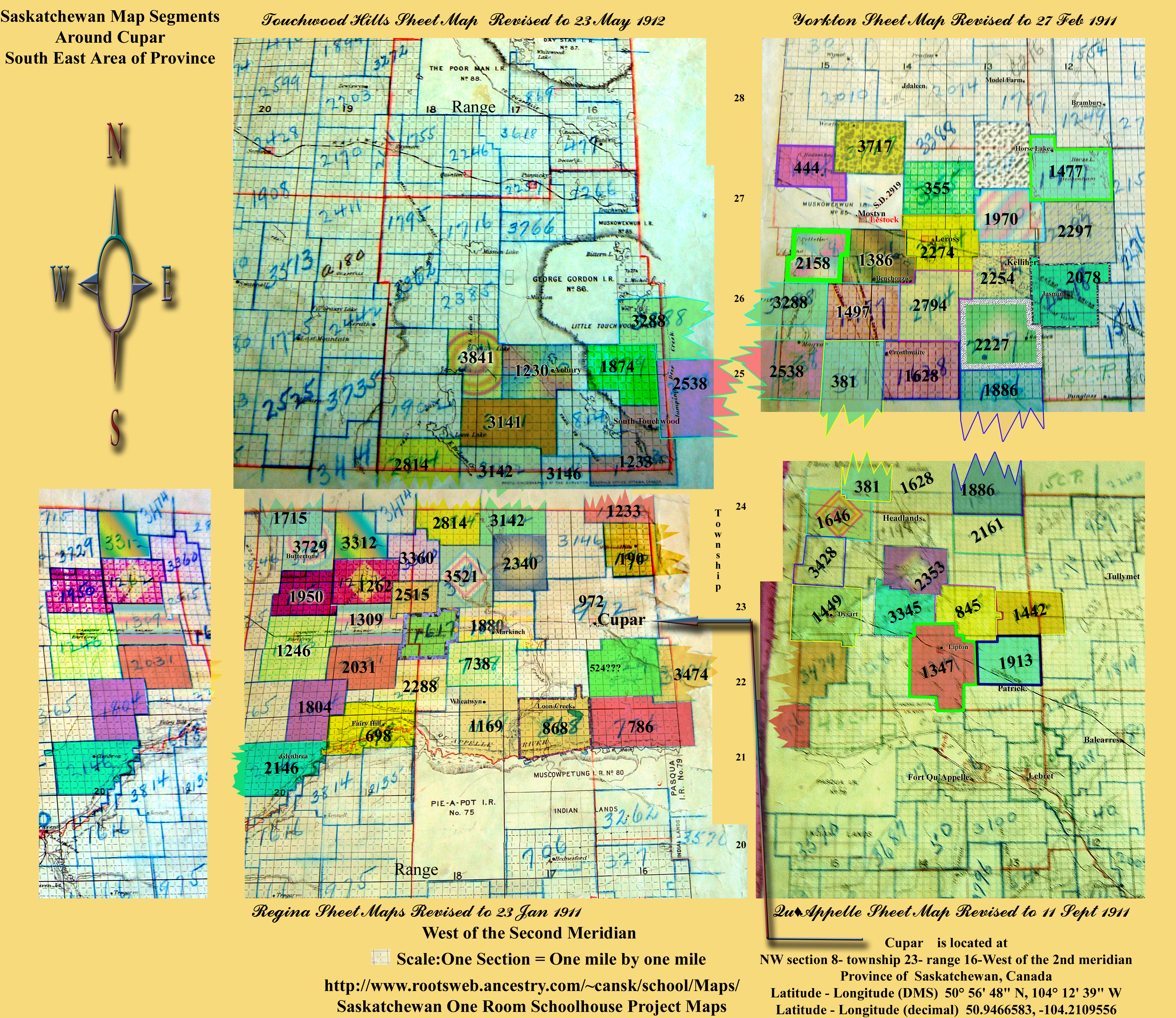 Cupar and District Heritage Museum - SK One Room Schoolhouse Project School Districts Map